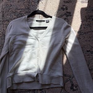 Theory Women's Light Blue Cashmere Cardigan Sweater